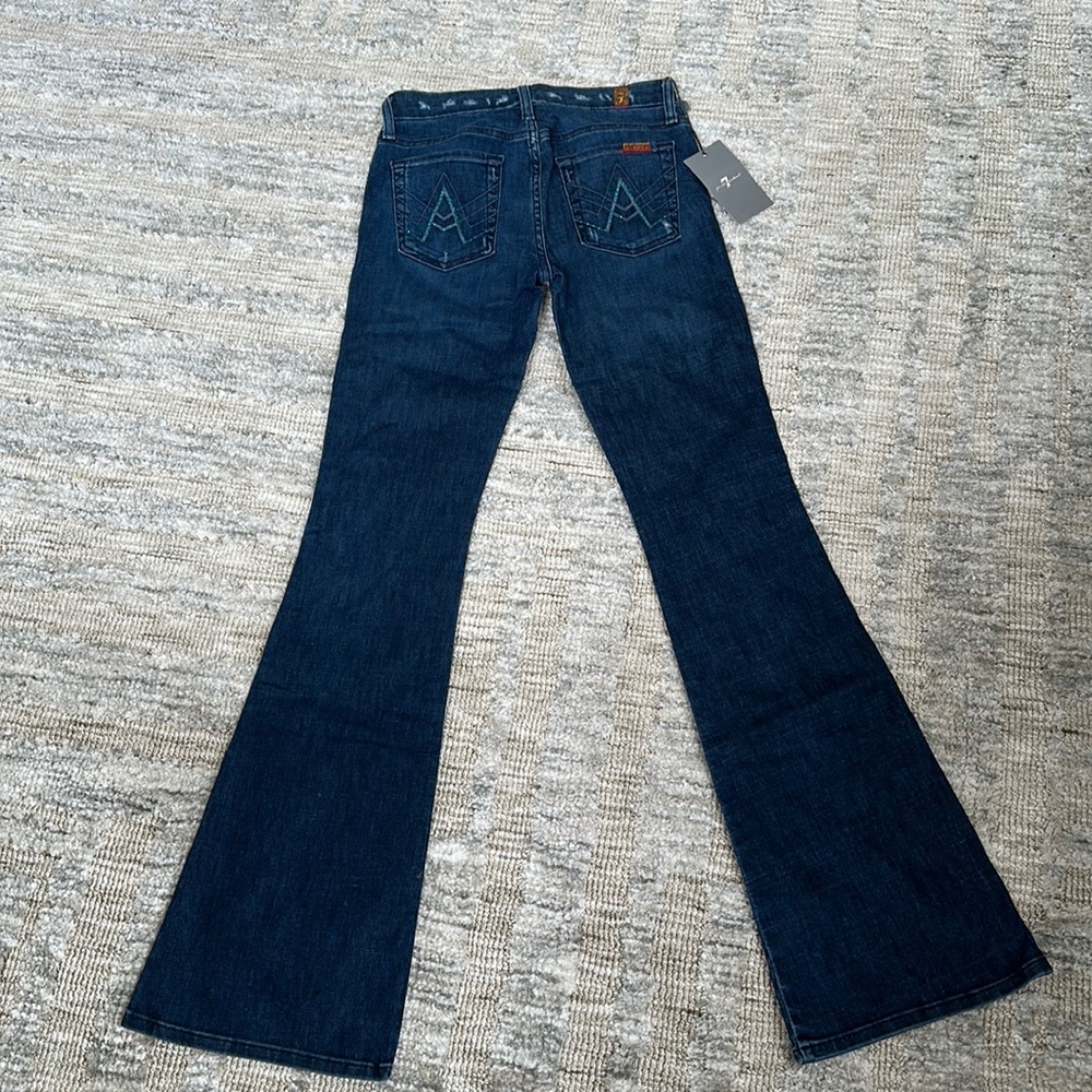 7 For All Mankind Swarovski Crystal “A” Pocket Jeans. Size 24. NWT